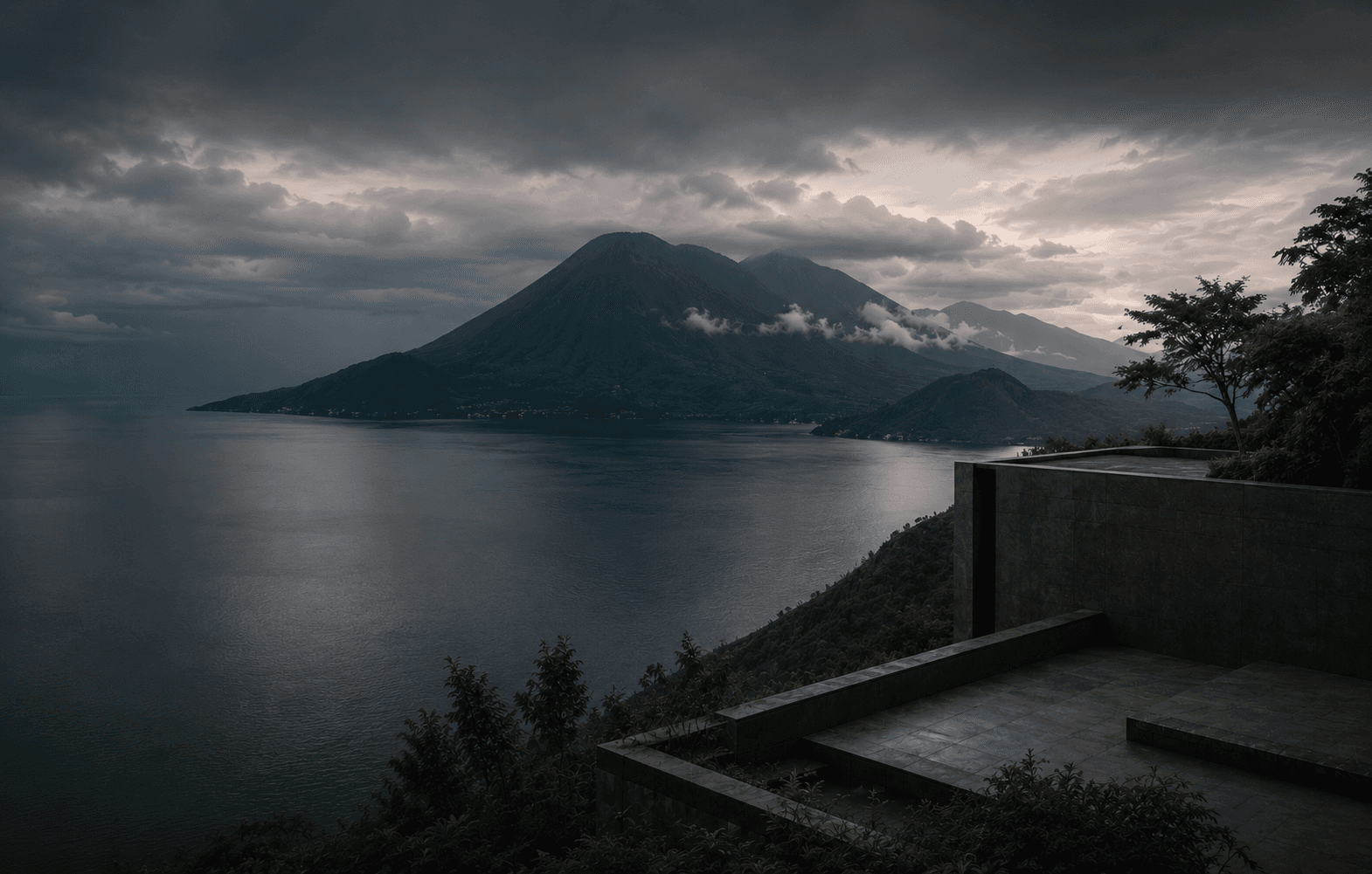 Sparkfield Group landscape overlooking Lake Atitlan
